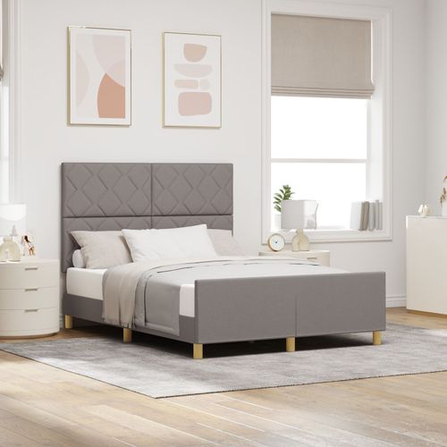 Lit En Tissu Taupe Vidaxl 140x200 Cm
