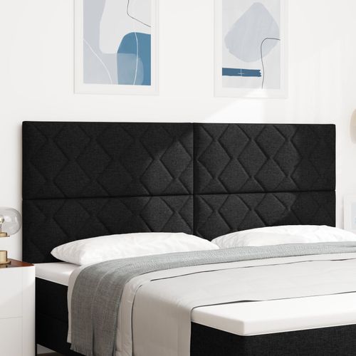 Vidaxl Tête De Lit Design À Blocs De Diamant Noire 200 Cm Tissu