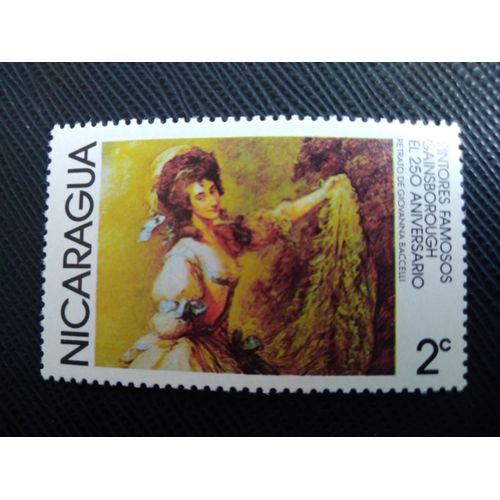 Timbre Nicaragua Y T 1086 Giovanna Bacelli, Thomas Gainsborough 1978 (060509 )