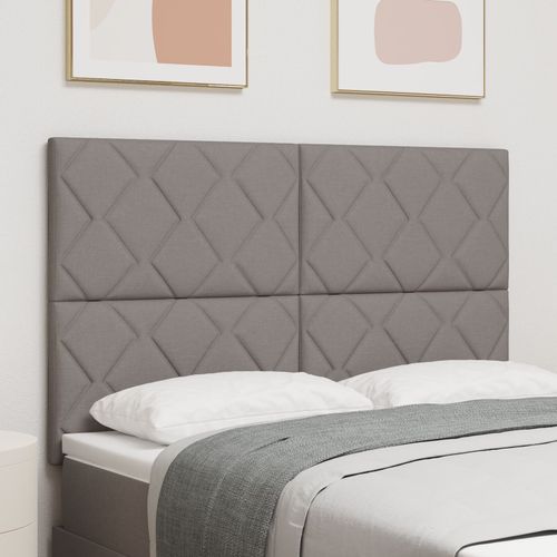 Vidaxl Tête De Lit Design Blocs Diamants Taupe 160 Cm Tissu