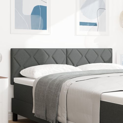 Tête De Lit Vidaxl Design En Blocs Diamant Gris Foncé 140 Cm Tissu