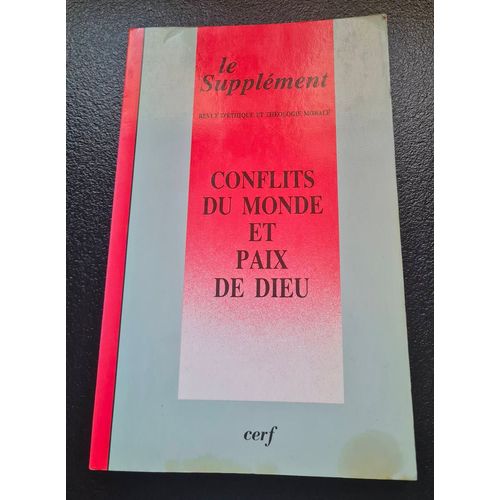 Revue Le Supplément N°167 Décembre 1988 - Conflits Du Monde Et Paix De Dieu