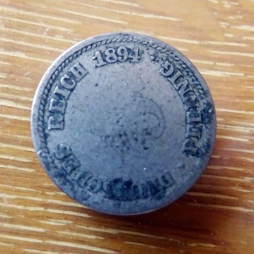 Monnaie 5 Pfennig 1894 Empire Allemand Wilhelm Ii Munich B+