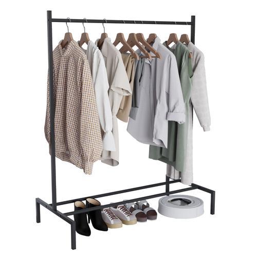 Vcm Armoire Ouverte En Métal, Penderie Praticable, Tringle À Vêtements Labol S