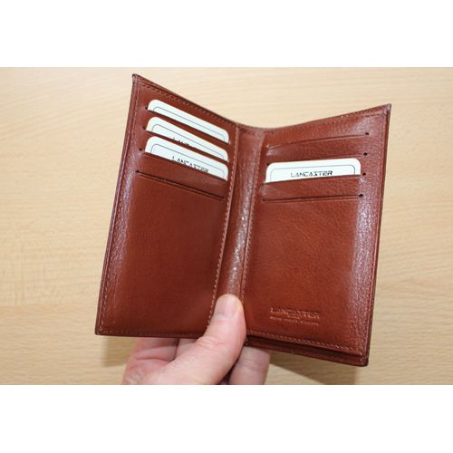Porte-cartes en cuir marron clair LANCASTER