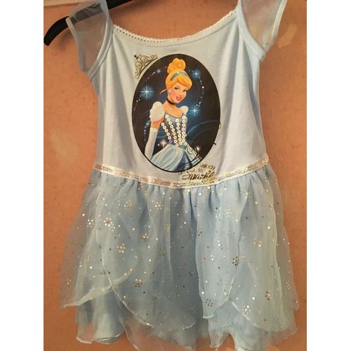 Chemise De Nuit Disney Cendrillon Pailletée Sur Les Volants Taille 3/4 Ans Neuf Idée Cadeau