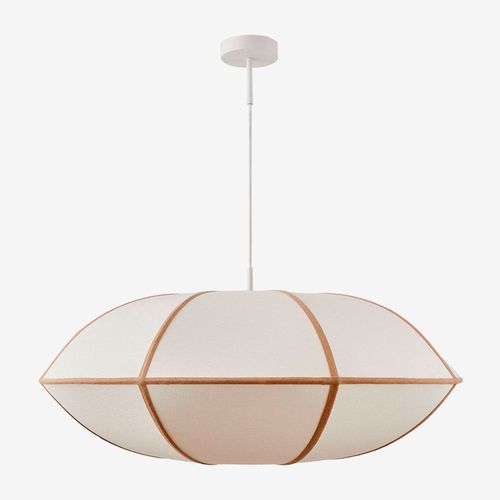 Plafonnier En Lin Patraix Brun Blé Ø70 Cm