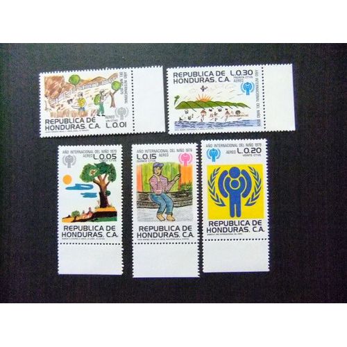 109 République Du Honduras 1980 / Année Des Dessins D'Enfants / Yvert Pa 642 / 646 Mnh