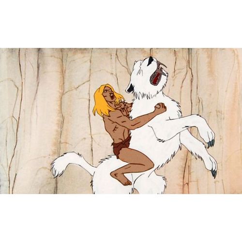Cellulo Original Rahan Fils Des Ages Farouches Anime Cel Rahan Tigre 1986