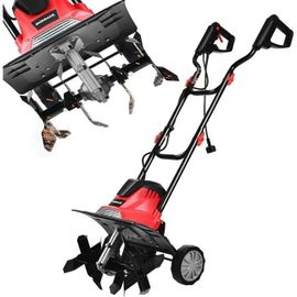 Motobineuse Électrique 1200W, Largeur 35CM, Profondeur 22CM, Poignée Pliable, 4 Lames, Roues Réglables
