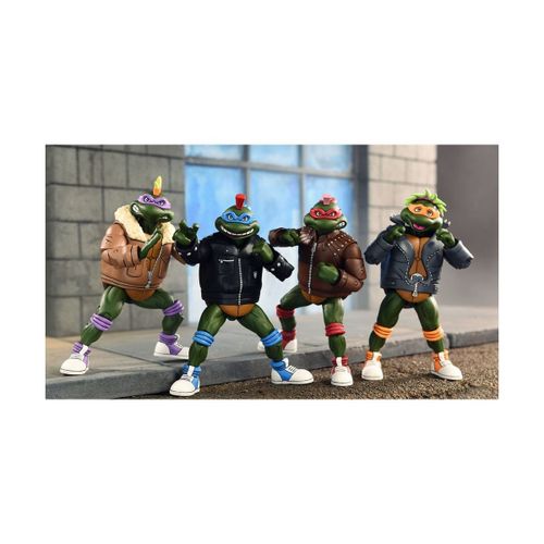Les Tortues Ninja (Cartoon) - Pack de 4 Figurines Punk Turtles 18 cm