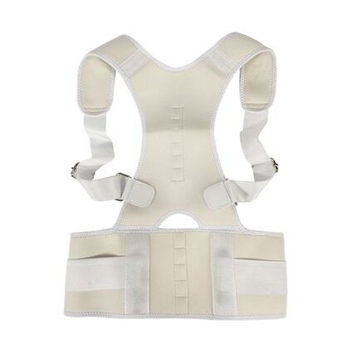 Ceinture Lombaire Réglable Pour Hommes Et Femmes,Thérapie Magnétique,Redressement Du Dos De La Clavicule,Orthèse De - White-S-A45