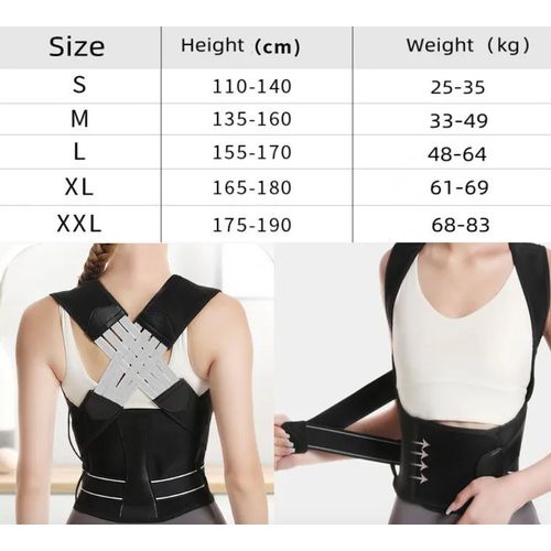 Ceinture Lombaire Réglable Pour Hommes Et Femmes,Soutien De La Forme Du Corps,Redressement Du Dos,Orthèse De - Style2 Black-M