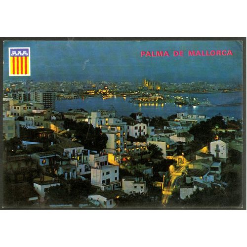 Carte Postale Palma De Mallorca, Mallorca, Vista Nocturna