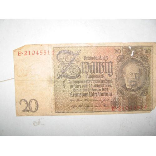 Billet De 20 Reichsmark
