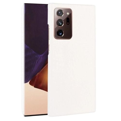 Coque Samsung Galaxy Note20 Ultra - Texture Crocodile Antichoc,Blanc Blanc