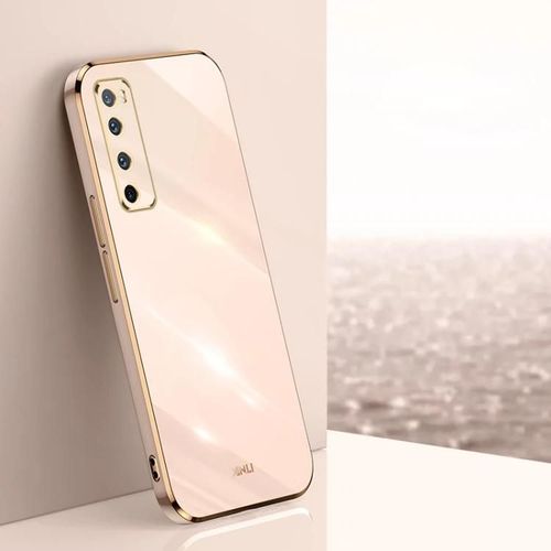 Coque Antichoc Huawei Nova 7 5g Tpu - Placage 6d Bord Or,Rose Rose