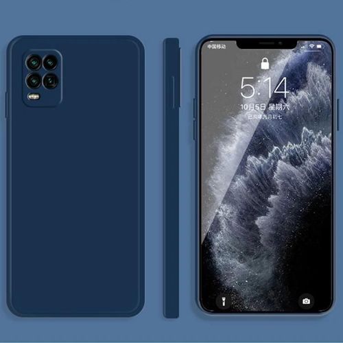 Xiaomi Mi 10 Youth Case - Imitation Silicone Liquide,Couverture Complète,Bleu Bleu