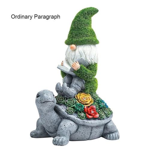 Résine Jardin Statue Gnome Assis Sur Tortue Lecture Livre Ornement Pour Extérieur Cour Pelouse Décoration Ordinaire Paragraphe