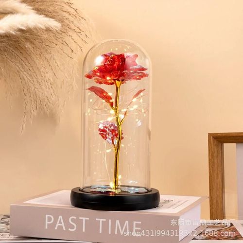 Batterie Alimenté Rose Forever Flowers veilleuse - Rouge Floral Home Decor Fleur rouge