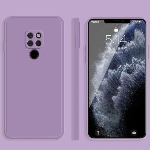 Coque En Silicone Huawei Mate 20 - Couleur Unie,Couverture Complète,Anti-Chute,Violet Violet