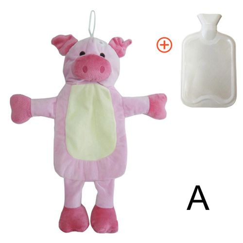 Bouillotte Avec Mignon Dessin Animé En Peluche Doux En Forme D'animal Couvre Les Mains Chauffe-Mains Fournitures D'hiver A