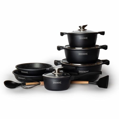 Batterie De Cuisine 13 Pièces Noir Royalty Line Rlbs1010-Blk