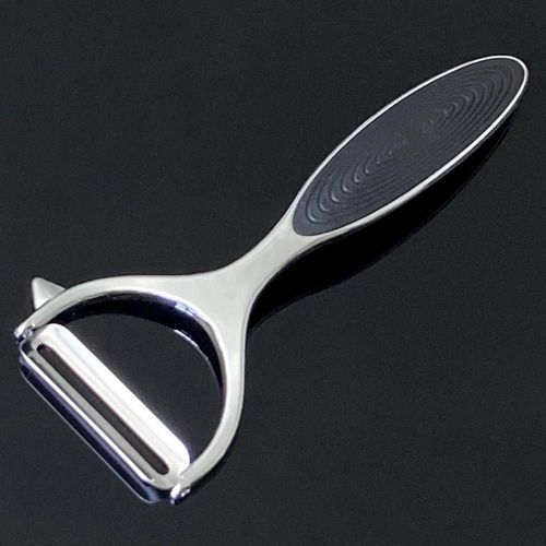 Éplucheuse En Acier Inoxydable Grattoir Outil D'épluchage Manuel Léger Pour Pommes Tomates Noir,Y En Forme De Bouche Plate