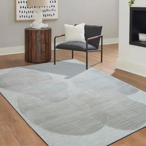 WOLLE ART - Tapis en laine motifs contemporains rose délavé 160x230