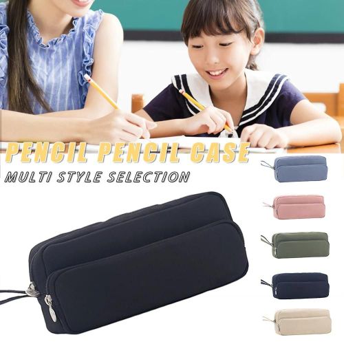 Trousse À Crayons De Grande Capacité Avec Plusieurs Compartiments Pour Une Utilisation Au Bureau De L'école Noir