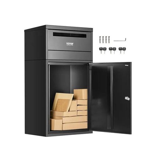 Boîte à Colis-VEVOR-500x325x909 mm-Boîte aux Lettres en Acier Galvanisé-Verrouillable à Clés-Résistante aux Intempéries