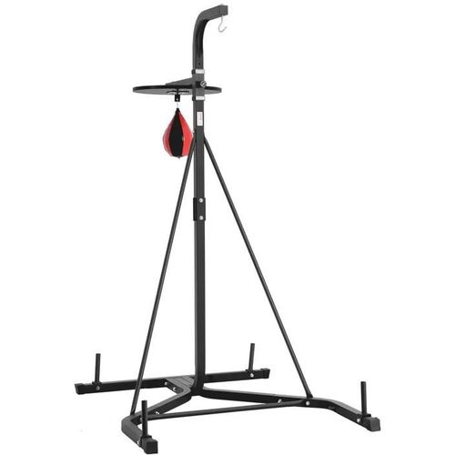 Support De Sac De Frappe 2 En 1-Vevor-Charge 65 Kg-Station De Boxe Autoportante En Acier-Pour Fitness Gym Domicile