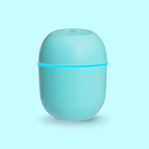 Humidificateur d'air USB 220ml avec brume à 2 modes LED Veilleuse Humidificateur Brumisateur avec fonction de synchronisation Silencieux pour le bureau à domicile vert,Style I