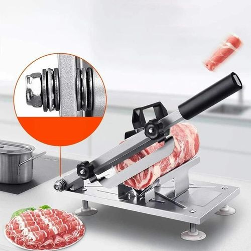 Acier Inoxydable Manuel Surgelé Viandes Trancheuse Mouton Jambon Boeuf Coupe-Boeuf Machine De Découpe Fournitures De Cuisine Nouveau