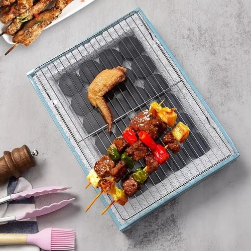 Grilles rectangulaires à l'extérieur Support de réchaud résistant aux hautes températures pour la cuisson du pique-de petite taille