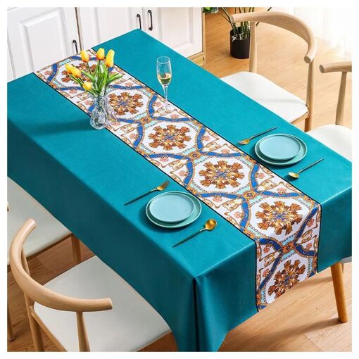 Nappes Brodées Imperméables À L'huile Nappe De Table En Pvc Coloré ...