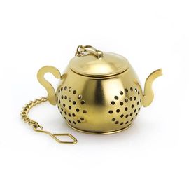 Passoire à thé en titane Boule d'infusion à thé en vrac avec chaîne et plateau d'égouttage Mini filtre pour tasse et pichet Nouveau