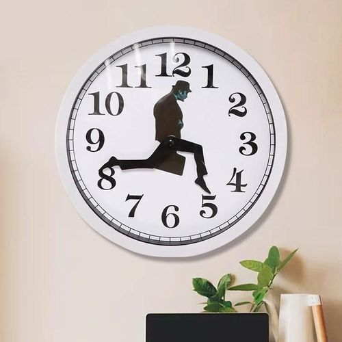 Inspiré Silly Walk Wall Clock Créatif Silencieux Muet Horloge Art Mural Pour La Maison Salon Décor