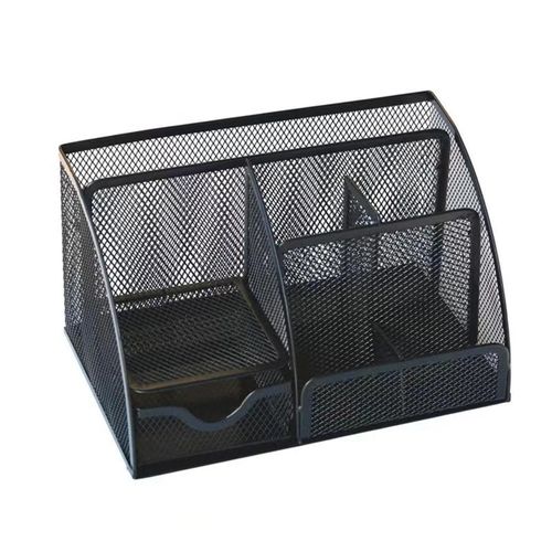 Boîte De Rangement De Bureau De Bureau Grande Capacité Étui De Papeterie Polyvalent Pour Bureau Noir Sevengrid Box