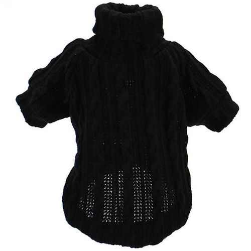 Vêtements Pour Animaux De Compagnie Vêtements Pour Chiens Respirants Chien Doux Durable Chien Mignon Tricoté Pull Vêtements Pour Chiots Pour Animaux De Compagnie Noir,Xs