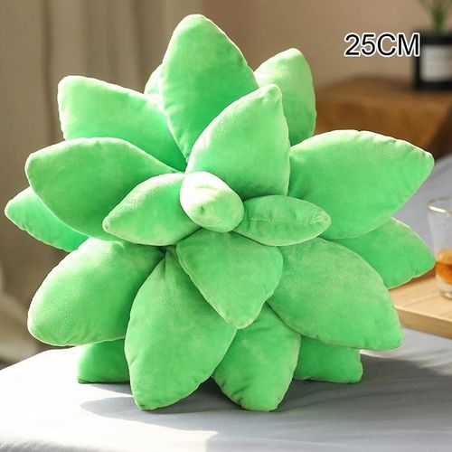 25/45cm dessin animé en peluche plantes succulentes coussin canapé filet rouge coussin pour bureau maison canapé accessoires décoration vert,25cm