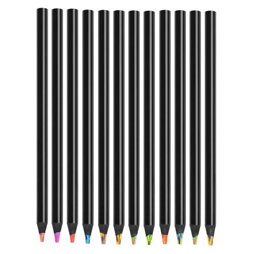 Crayons De Couleur Assortis En Bois Avec 12 Pièces Portable Stylo De Peinture Léger Cadeau Pour L'anniversaire