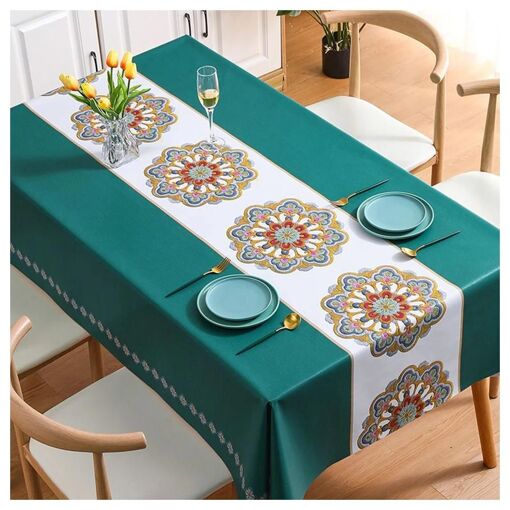 Nappes Brodées Imperméables À L'huile Nappe De Table En Pvc Coloré ...