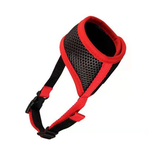 Muselière De Chien De Compagnie Réglable Respirant Chien Couverture De Sécurité Chien Polyvalent Rouge,S