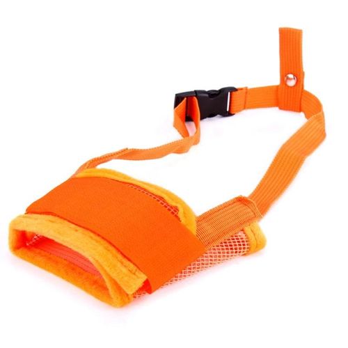 Muselière Douce Pour Chien Avec Conception En Maille Couvercle De La Bouche Pour Chien Respirant Réglable Pour Les Chiens S,Orange