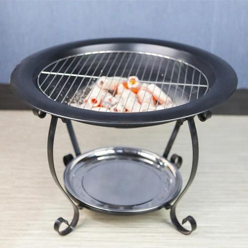 Barbecue domestique Grill Barbecue amovible Cadre Barbecue Grill Barbecue Grill De Terrain Brasero Casserole Ronde