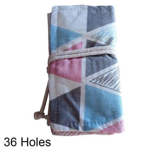 Toile Crayon De Couleur Rouleau D'emballage 36 48 72 Fente Porte-Crayon De Couleur Organisateur Pour Crayons De Couleur Le Triangle,36 Trous