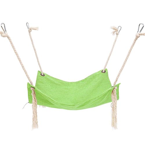 Chat Hamac Suspendu Doux Respirant Lit Tassel Décor Pour Petits Animaux Vert Armée