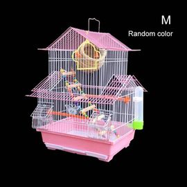 Cage À Oiseaux Multifonctionnelle Pour Perroquets Cage À Écureuil Avec Nid Escaliers Mangeoire Perroquet Villa Maison Tiroir Bas M,Standard