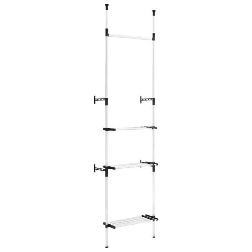 Systeme De Garde-Robe Telescopique Barres Et Etagere Aluminium